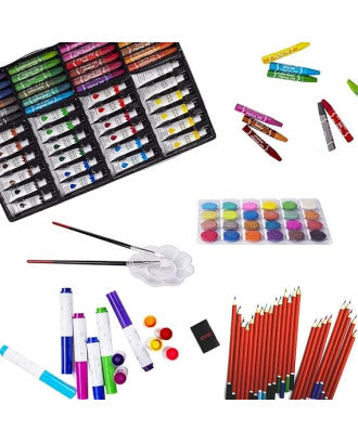 Swift Art Set 145pcs with Portable Box 2 Layers, Professional Artists Drawing, Painting Set for Kids
