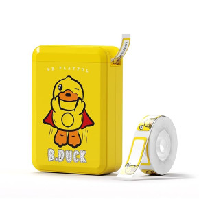 Thermal Label Makers with 1 Roll Cartoon Tape, Portable Cute Mini Bluetooth Sticker Printer