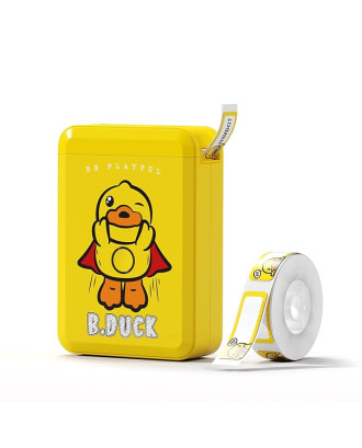 Thermal Label Makers with 1 Roll Cartoon Tape, Portable Cute Mini Bluetooth Sticker Printer