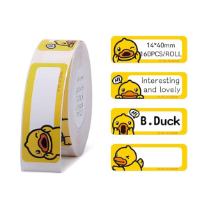 Thermal Label Makers with 1 Roll Cartoon Tape, Portable Cute Mini Bluetooth Sticker Printer