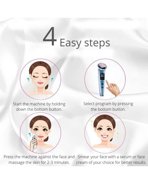 Lizette skincare- LED Facial Beauty Massager Wrinkle Reduction Device, Sonic Vibration Wrinkle Removal Anti-Aging 