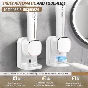 Angju Automatic Toothpaste Dispenser with Sensor, Toothpaste Squeezer, Toothpaste Dispenser Wall Mounted, Toothpaste Dispenser for Kids, Tooth Paste tooth Paste Dispenser