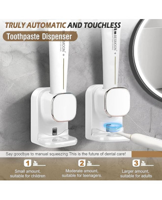 Angju Automatic Toothpaste Dispenser with Sensor, Toothpaste Squeezer, Toothpaste Dispenser Wall Mounted, Toothpaste Dispenser for Kids, Tooth Paste tooth Paste Dispenser