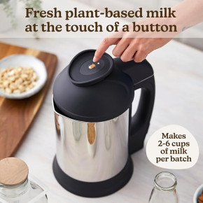 Almond Cow Nut Milk Maker Machine, Plant-Based Maker for Almond, Oat, Cashew Milks and More, Stainless Steel Food Machines, 5-6 Cups Per Batch, 120V