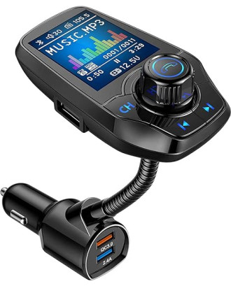 Bluetooth FM Transmitter&Adapter- car,4-in-1 Car MP3 Player with 1.8in Color Display