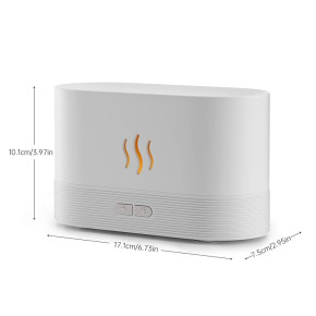 InFanso Upgraded Essential Oil Diffuser WDQ701 180ml Aromatherapy Oil Diffuser Ultrasonic Cool Mist Diffuser with Waterless Auto Shut-Off Protection,4 Mode Flame Lights for Home Office