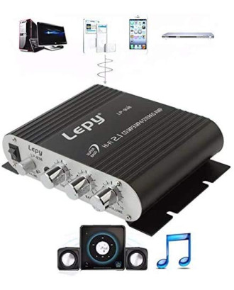 Lepy LP-838 Power Car Amplifier Hi-Fi 2.1 MP3 Radio Audio Stereo Bass Speaker Booster Player