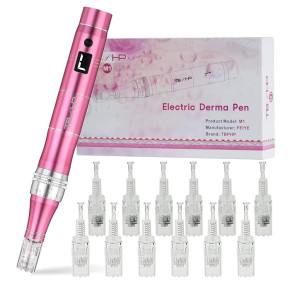 TBPHP M1 Electric Derma Beauty Pen Professional at-Home Kit with 12Pcs Replacement Cartridges