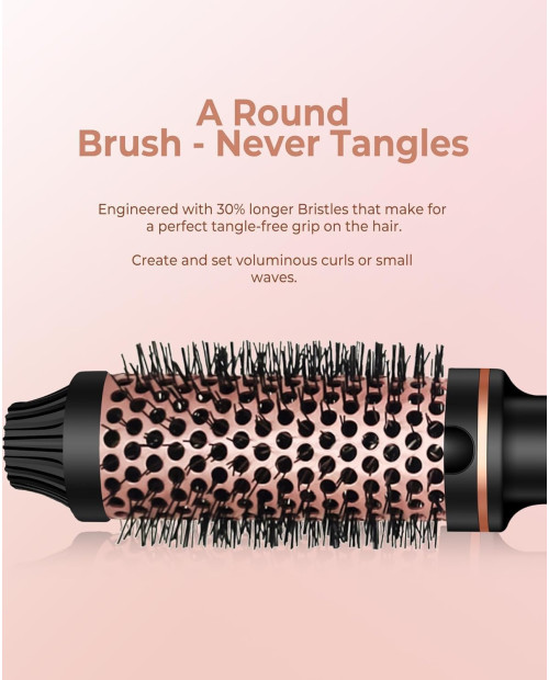 Thermal Brush, 1.5 Inch Curling Iron Brush Volumizing Brush Heated Round Brush Ceramic 